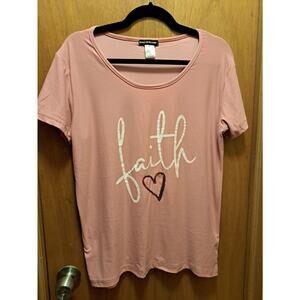 Women's Plus Make it Rain Faith T-Shirt SZ 1X